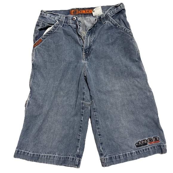 JNCO Jeans Shorts Denim 30- 27 Y2K Grunge Baggy Skater Jorts Clean